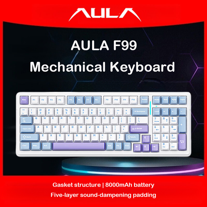 Keyboard Mekanik AULA F99, Tig - Gaming Keyboard Nearby ulasan dan harga