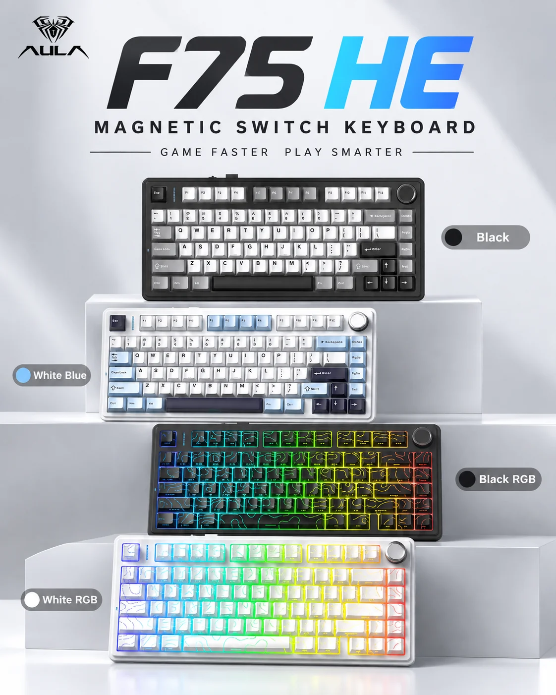 AULA F75 HE Keyboard Mekanik G - Gaming Keyboard Nearby ulasan dan harga