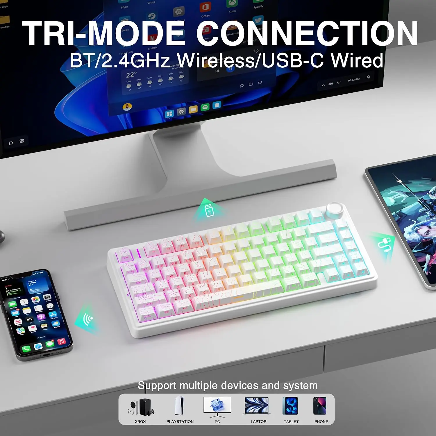 AULA F75 HE Keyboard Mekanik G - Gaming Keyboard Nearby ulasan dan harga