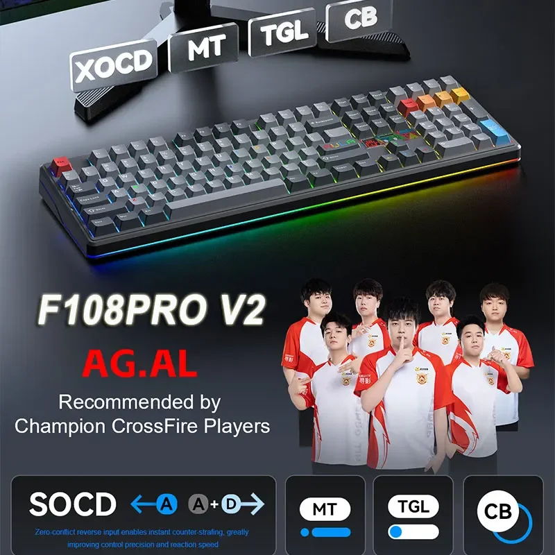 AULA F108 Pro V2 Keyboard Meka - Gaming Keyboard Hot Swappable ulasan dan harga